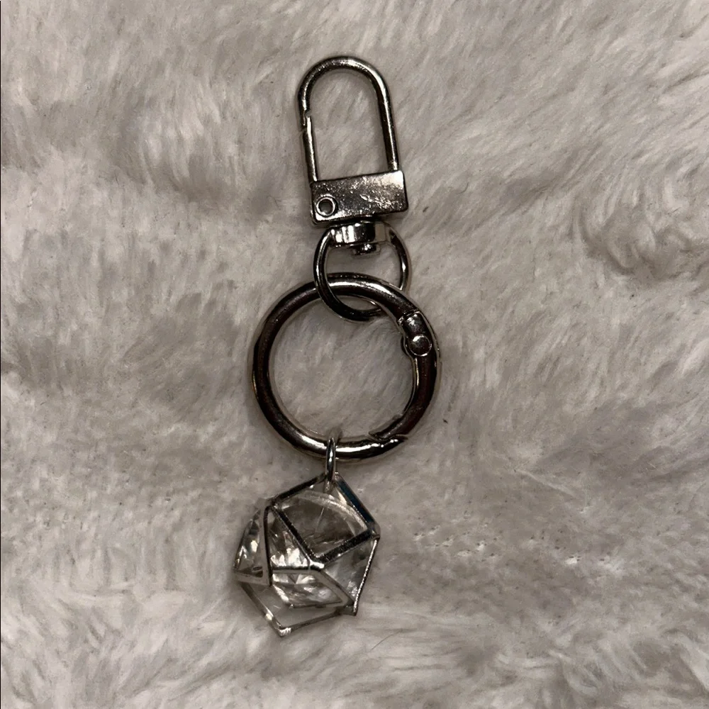 Silver Geometric Keychain